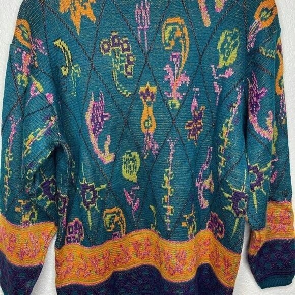 VINTAGE Michelle Stuart Wool Blend Sweater Size Small Granny Grandma Grannycore - Picture 9 of 9